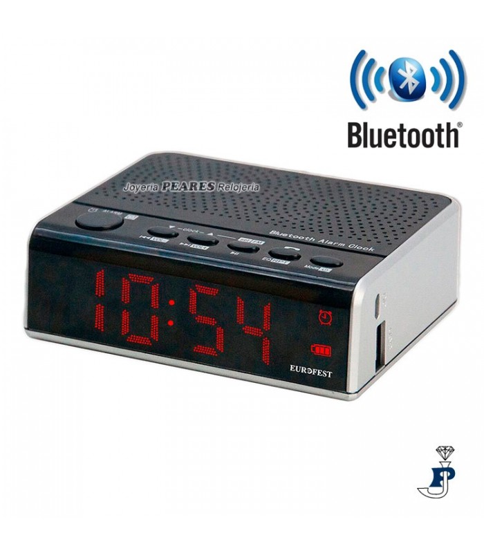 Radio reloj despertador Eurofest y altavoz Bluetooth. - FD0072/A - J. Peares